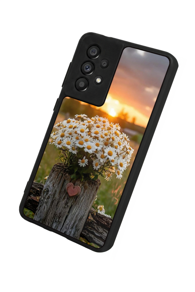 Samsung Galaxy A73 Uyumlu Cicek Tasarımlı Glossy Premium Kılıf