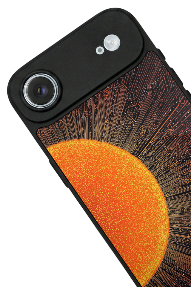 iPhone 17 Air Uyumlu Güneş Tasarımlı Glossy Premium Kılıf