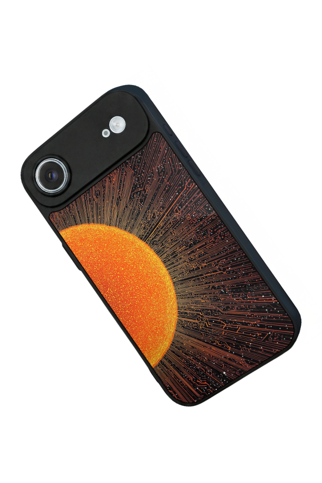 iPhone 17 Air Uyumlu Güneş Tasarımlı Glossy Premium Kılıf
