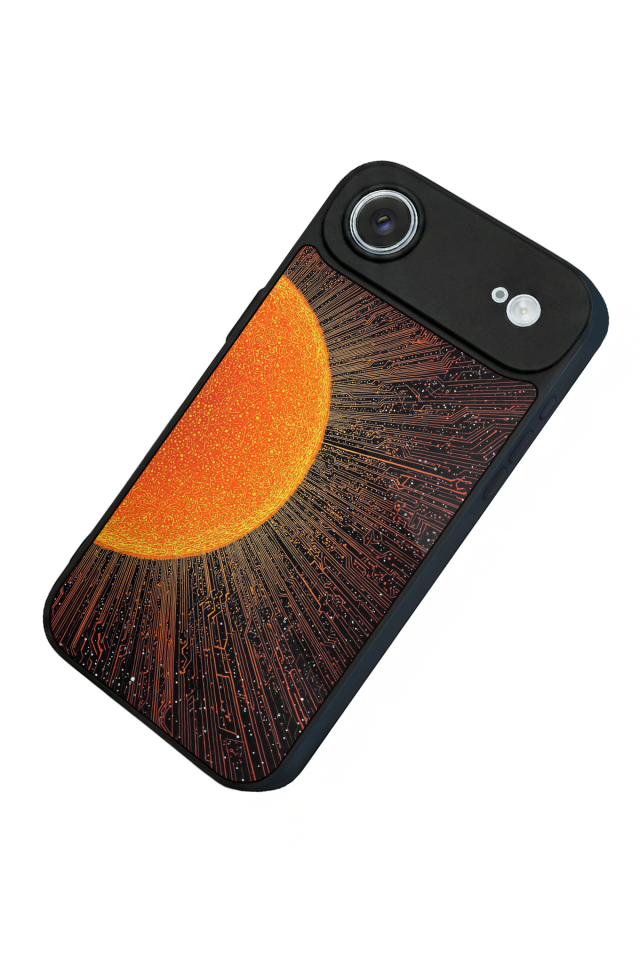 iPhone 17 Air Uyumlu Güneş Tasarımlı Glossy Premium Kılıf