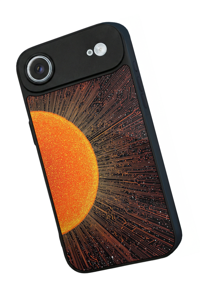 iPhone 17 Air Uyumlu Güneş Tasarımlı Glossy Premium Kılıf