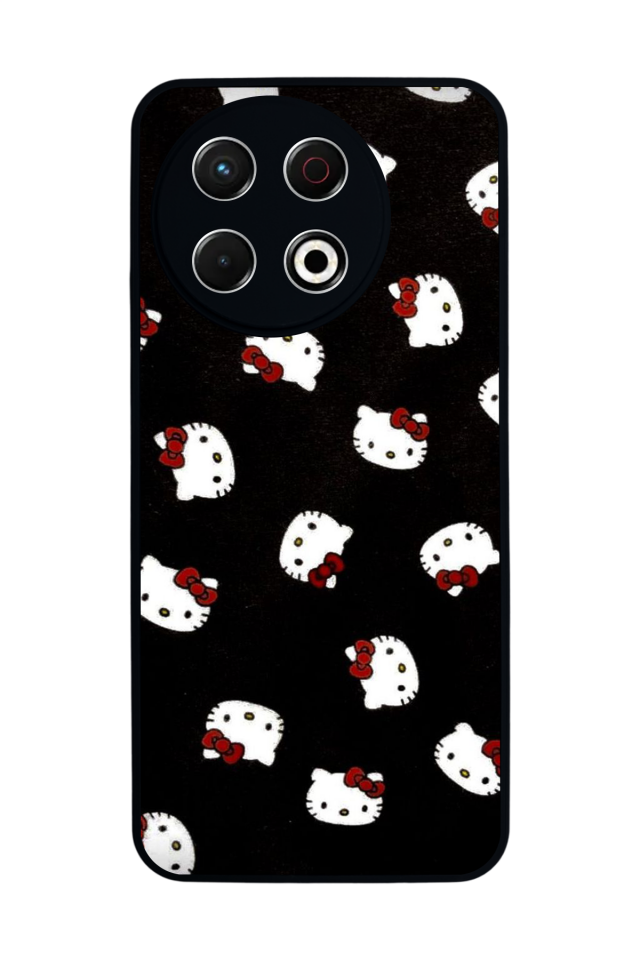 Tecno Spark 30 Pro Uyumlu HelloKitty Tasarımlı Glossy Premium Kılıf