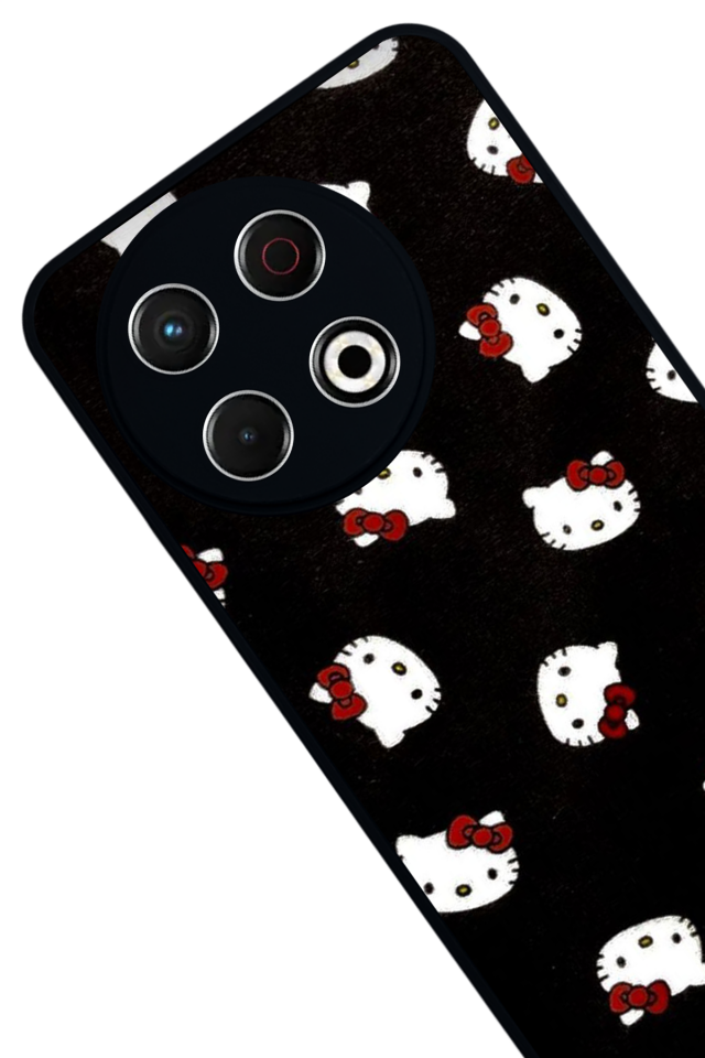 Tecno Spark 30 Pro Uyumlu HelloKitty Tasarımlı Glossy Premium Kılıf
