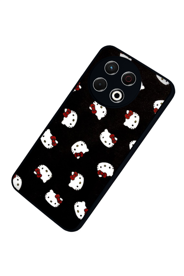Tecno Spark 30 Pro Uyumlu HelloKitty Tasarımlı Glossy Premium Kılıf