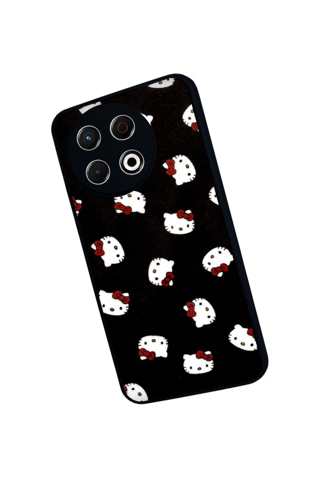 Tecno Spark 30 Pro Uyumlu HelloKitty Tasarımlı Glossy Premium Kılıf