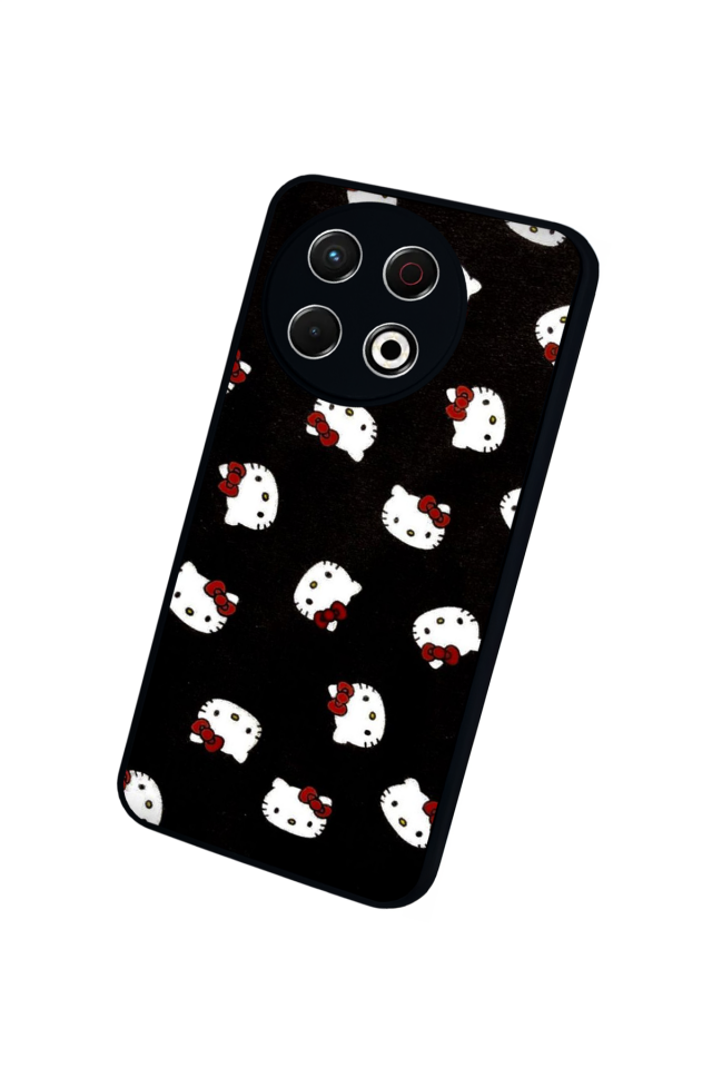 Tecno Spark 30 Pro Uyumlu HelloKitty Tasarımlı Glossy Premium Kılıf