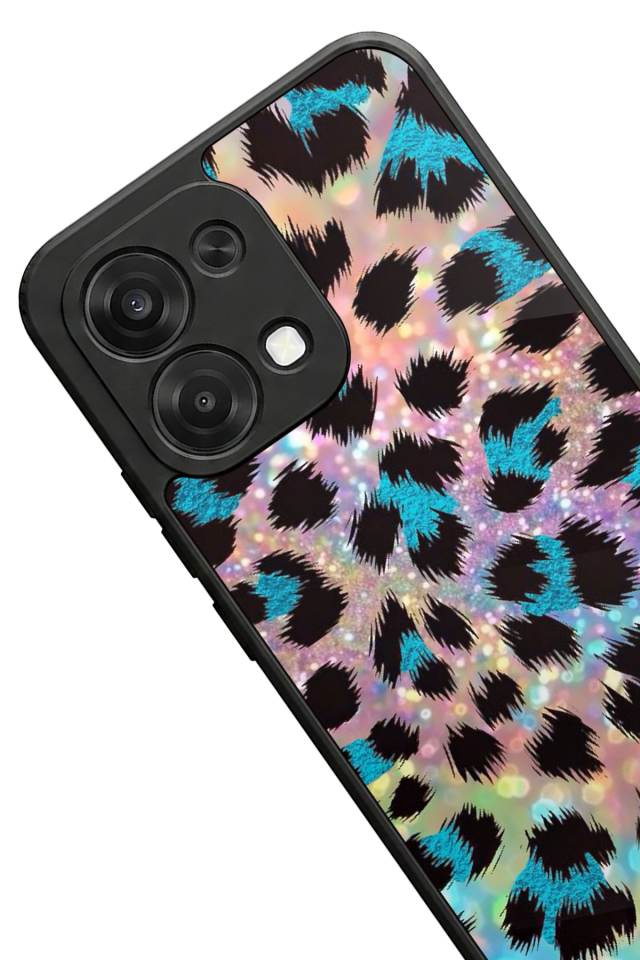 Oppo A6 Pro Uyumlu Hologram Leopar Tasarımlı Glossy Premium Kılıf