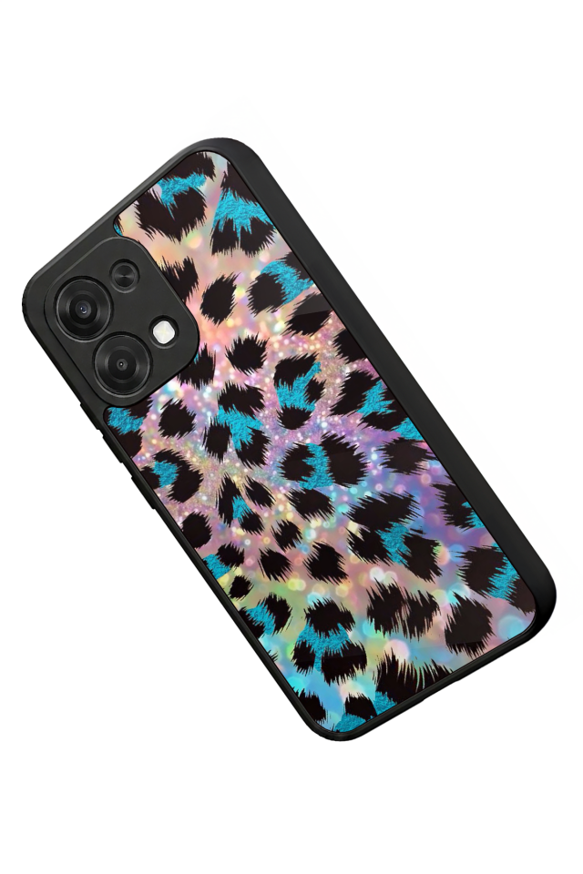 Oppo A6 Pro Uyumlu Hologram Leopar Tasarımlı Glossy Premium Kılıf