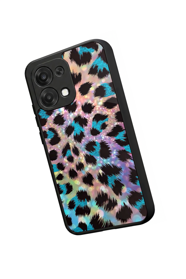 Oppo A6 Pro Uyumlu Hologram Leopar Tasarımlı Glossy Premium Kılıf