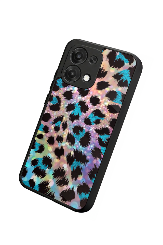 Oppo A6 Pro Uyumlu Hologram Leopar Tasarımlı Glossy Premium Kılıf