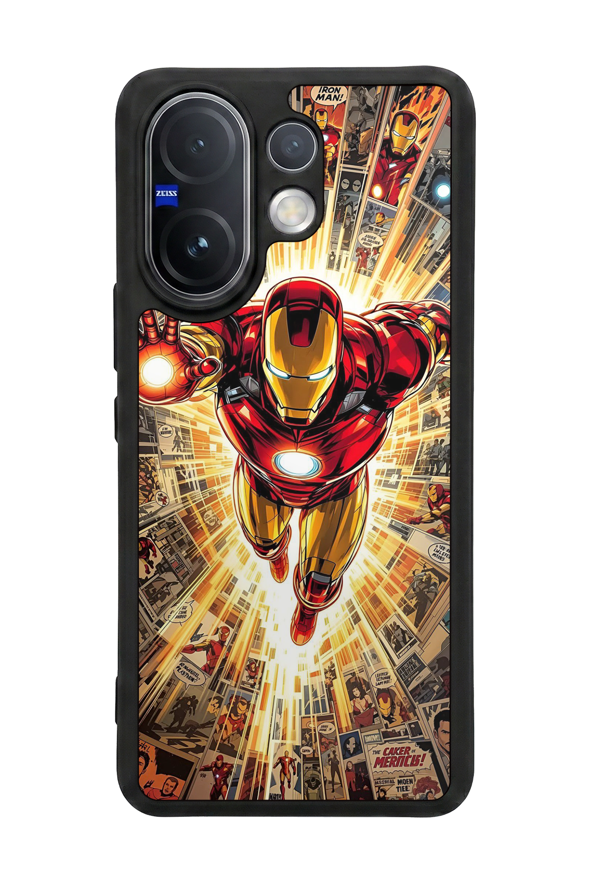 Vivo V60 Uyumlu  Iron Man ( Demir Adam ) Tasarımlı Glossy Premium Kılıf