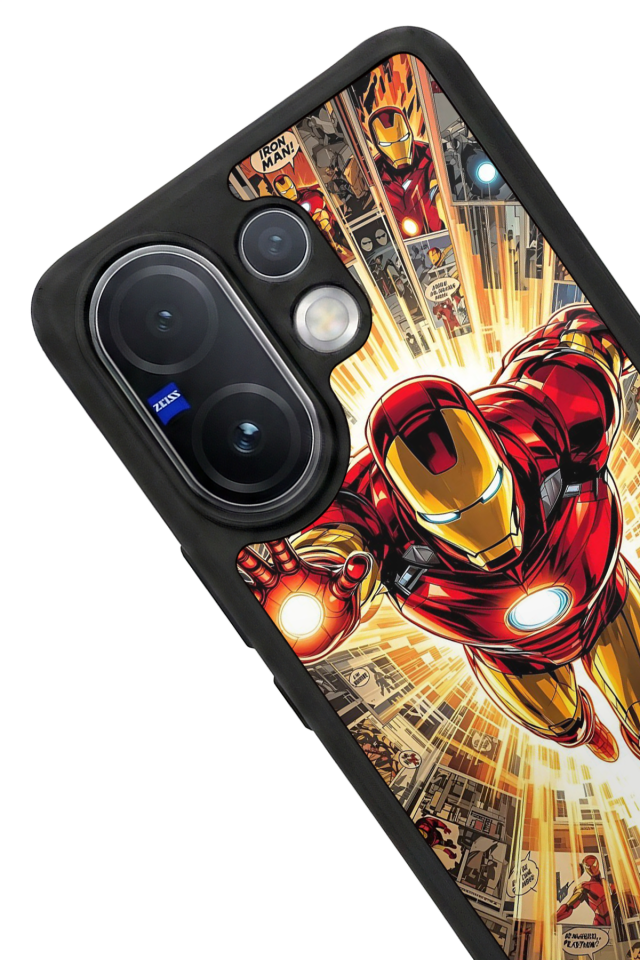 Vivo V60 Uyumlu  Iron Man ( Demir Adam ) Tasarımlı Glossy Premium Kılıf
