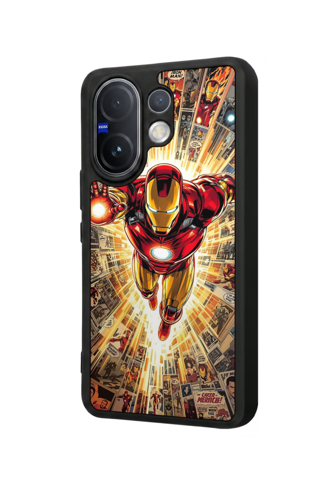 Vivo V60 Uyumlu  Iron Man ( Demir Adam ) Tasarımlı Glossy Premium Kılıf
