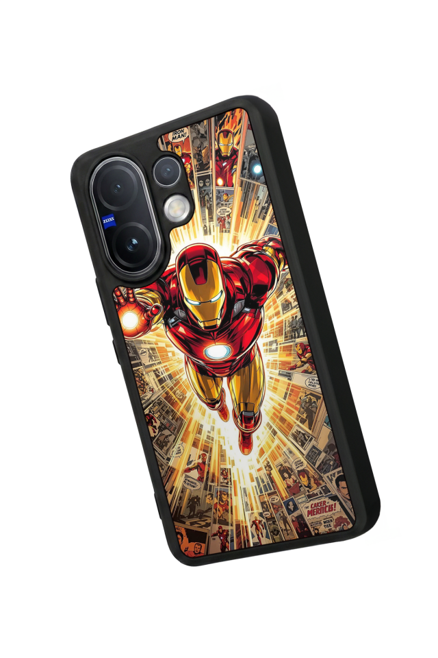 Vivo V60 Uyumlu  Iron Man ( Demir Adam ) Tasarımlı Glossy Premium Kılıf