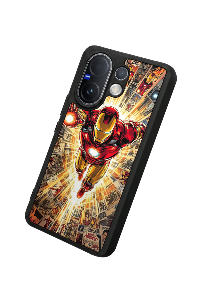 Vivo V60 Uyumlu  Iron Man ( Demir Adam ) Tasarımlı Glossy Premium Kılıf