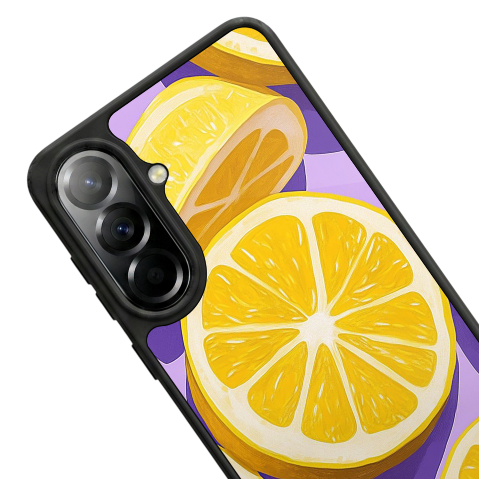 Samsung Galaxy A37 Uyumlu Limon Tasarımlı Glossy Premium Kılıf