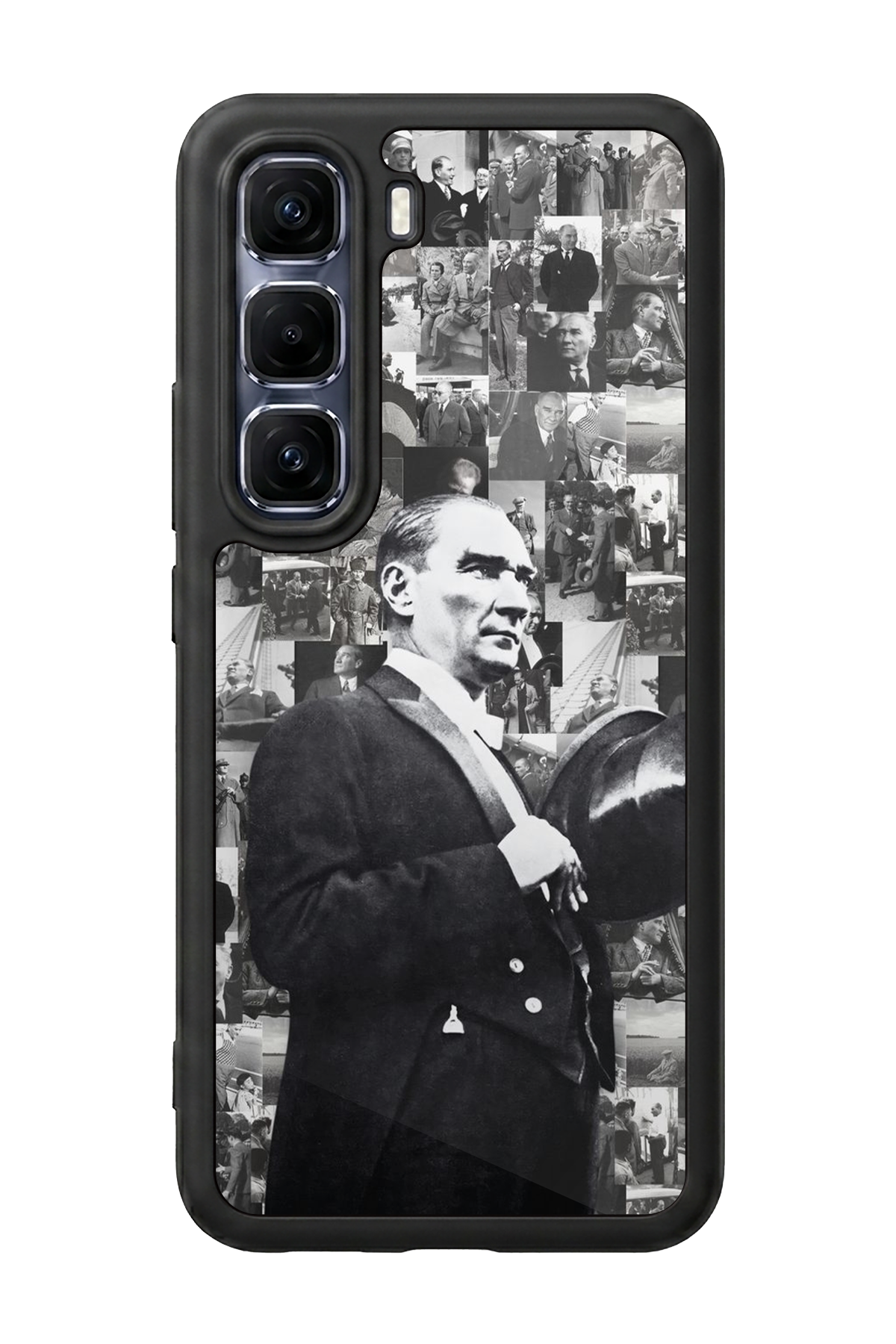 Infinix Hot 60 Pro Plus Uyumlu Mustafa Kemal Ataturk Tasarımlı Glossy Premium Kılıf