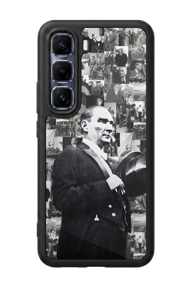 Infinix Hot 60 Pro Plus Uyumlu Mustafa Kemal Ataturk Tasarımlı Glossy Premium Kılıf