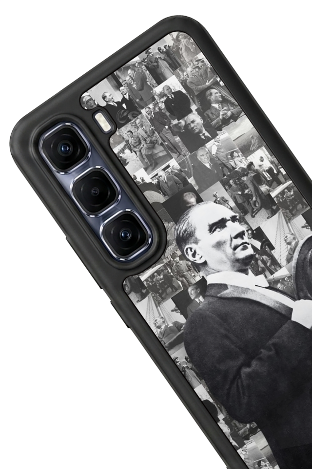 Infinix Hot 60 Pro Plus Uyumlu Mustafa Kemal Ataturk Tasarımlı Glossy Premium Kılıf