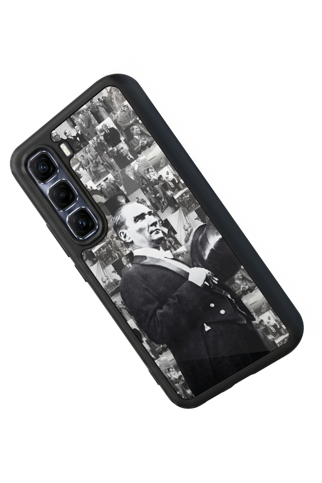 Infinix Hot 60 Pro Plus Uyumlu Mustafa Kemal Ataturk Tasarımlı Glossy Premium Kılıf