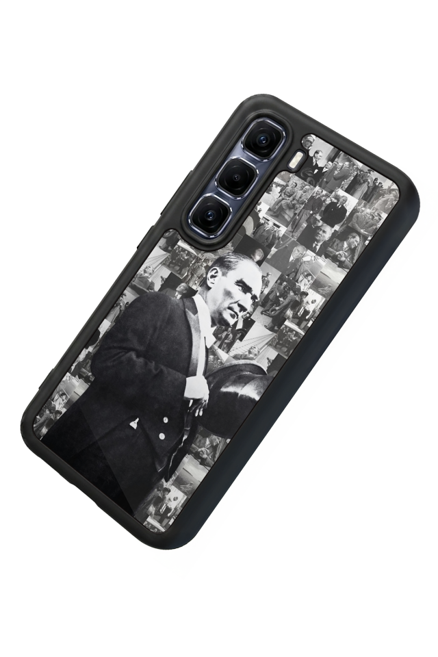 Infinix Hot 60 Pro Plus Uyumlu Mustafa Kemal Ataturk Tasarımlı Glossy Premium Kılıf
