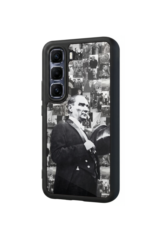 Infinix Hot 60 Pro Plus Uyumlu Mustafa Kemal Ataturk Tasarımlı Glossy Premium Kılıf