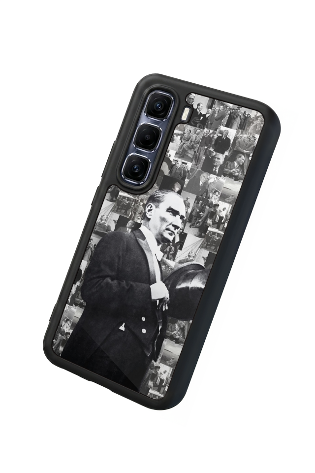 Infinix Hot 60 Pro Plus Uyumlu Mustafa Kemal Ataturk Tasarımlı Glossy Premium Kılıf