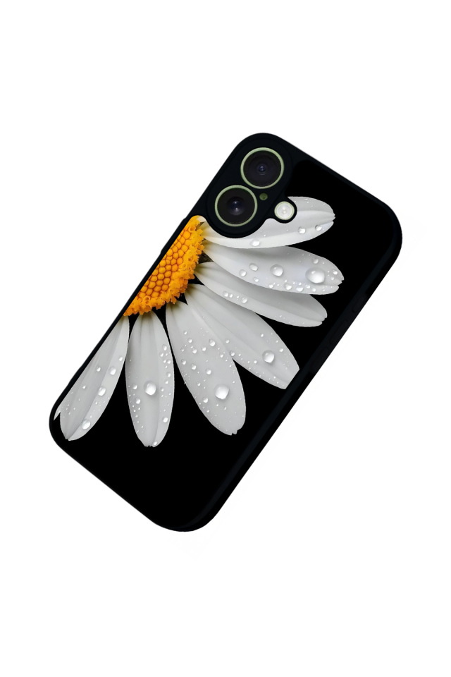 iPhone 17 Uyumlu Papatya Tasarımlı Glossy Premium Kılıf