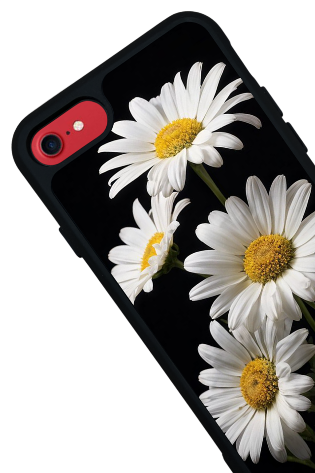 iPhone 7 Uyumlu Papatya Tasarımlı Glossy Premium Kılıf