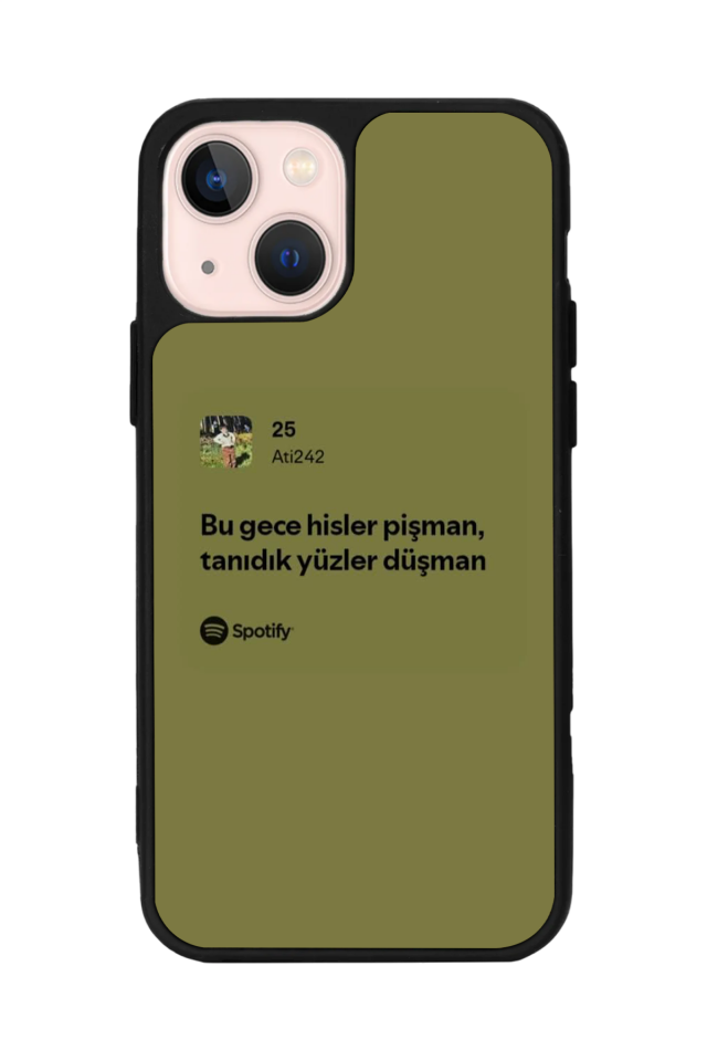 iPhone 15 Uyumlu Sarki Sozleri Tasarımlı Glossy Premium Kılıf