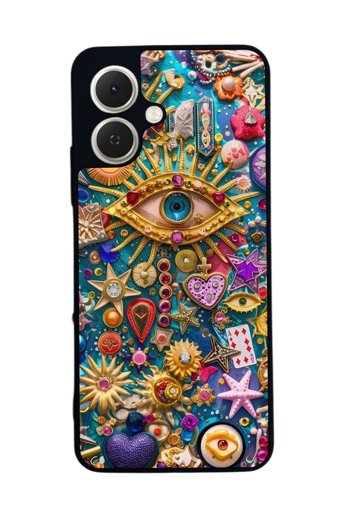 Tecno Spark GO 2 Uyumlu Göz Tasarımlı Glossy Premium Kılıf
