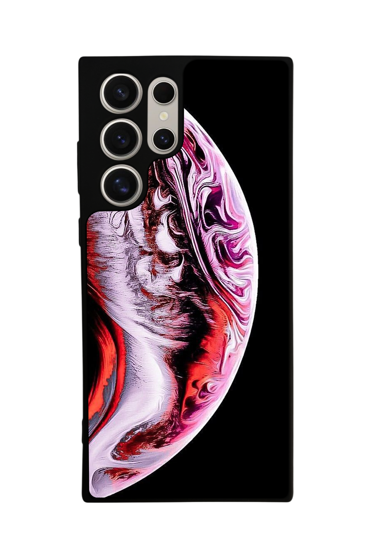 Samsung Galaxy S23 Ultra Uyumlu Ay Tasarımlı Glossy Premium Kılıf