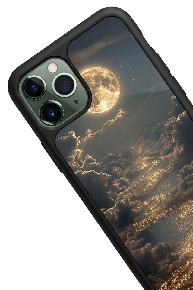 iPhone 11 Pro Uyumlu Ay Tasarımlı Glossy Premium Kılıf