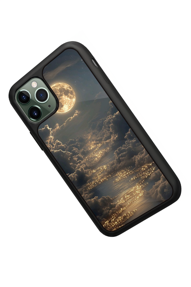 iPhone 11 Pro Uyumlu Ay Tasarımlı Glossy Premium Kılıf