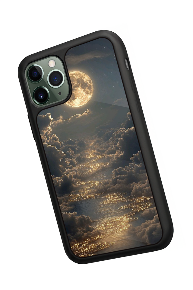 iPhone 11 Pro Uyumlu Ay Tasarımlı Glossy Premium Kılıf