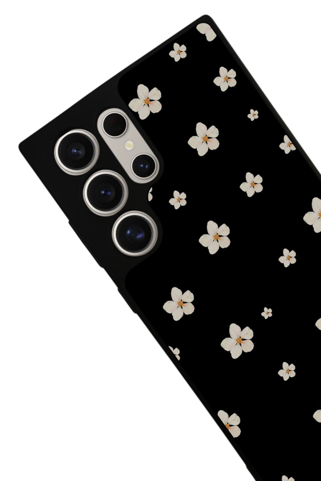 Samsung Galaxy S22 Ultra Uyumlu Cicek Tasarımlı Glossy Premium Kılıf