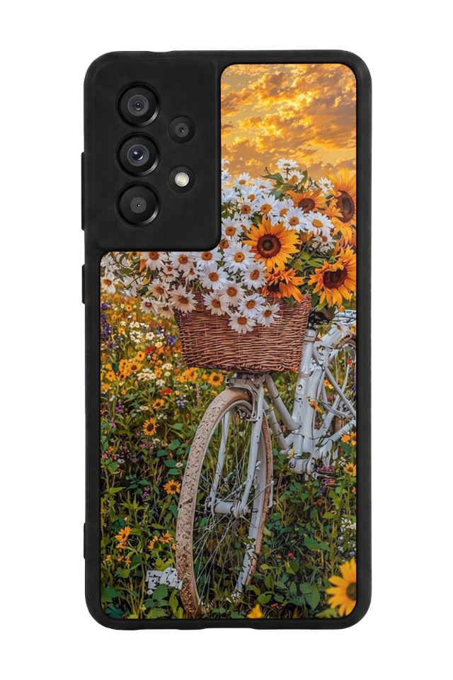 Samsung Galaxy A73 Uyumlu Cicek Tasarımlı Glossy Premium Kılıf