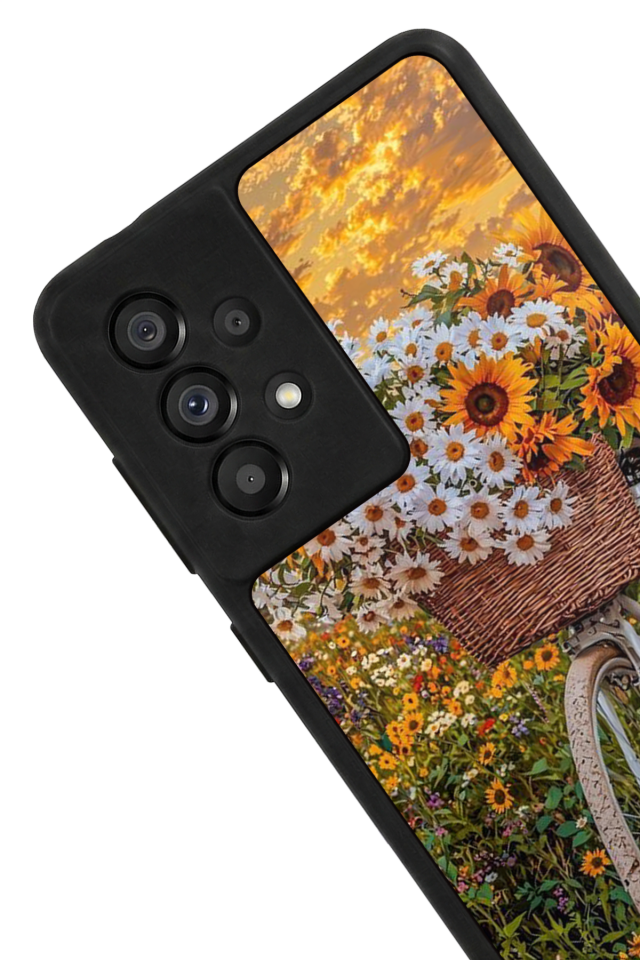 Samsung Galaxy A73 Uyumlu Cicek Tasarımlı Glossy Premium Kılıf