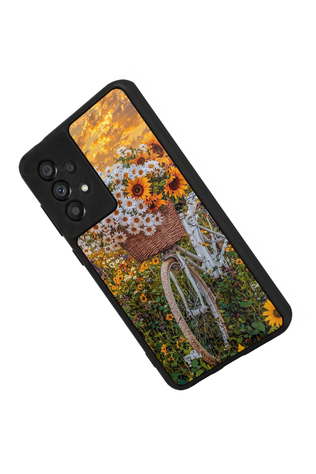 Samsung Galaxy A73 Uyumlu Cicek Tasarımlı Glossy Premium Kılıf