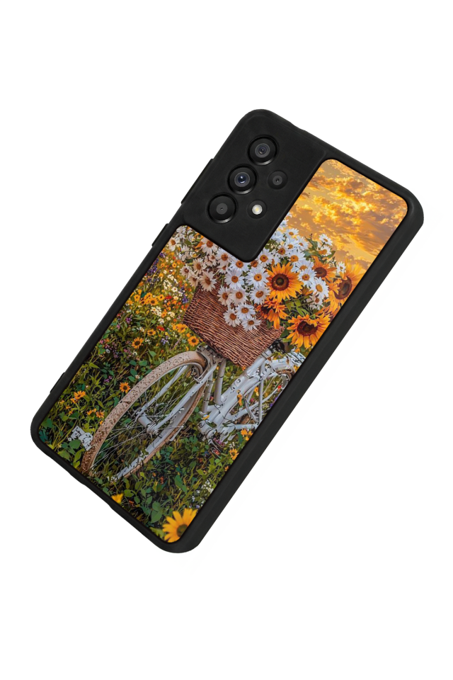 Samsung Galaxy A73 Uyumlu Cicek Tasarımlı Glossy Premium Kılıf