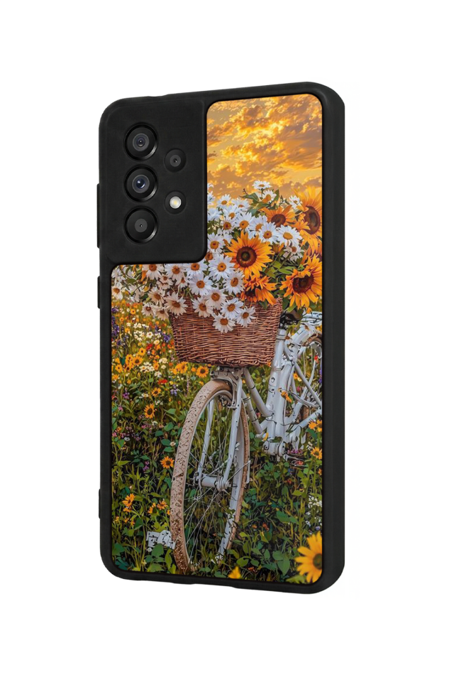 Samsung Galaxy A73 Uyumlu Cicek Tasarımlı Glossy Premium Kılıf