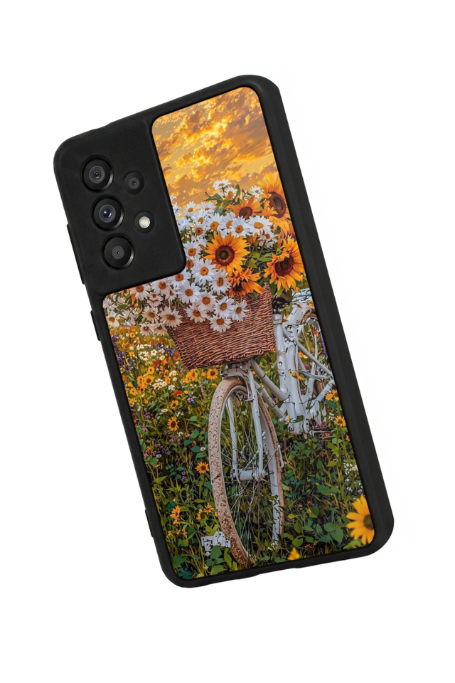 Samsung Galaxy A73 Uyumlu Cicek Tasarımlı Glossy Premium Kılıf