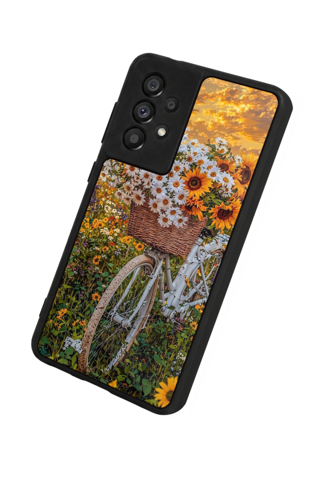 Samsung Galaxy A73 Uyumlu Cicek Tasarımlı Glossy Premium Kılıf