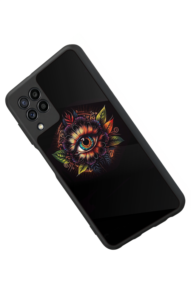 Samsung Galaxy M22 Uyumlu Göz Tasarımlı Glossy Premium Kılıf