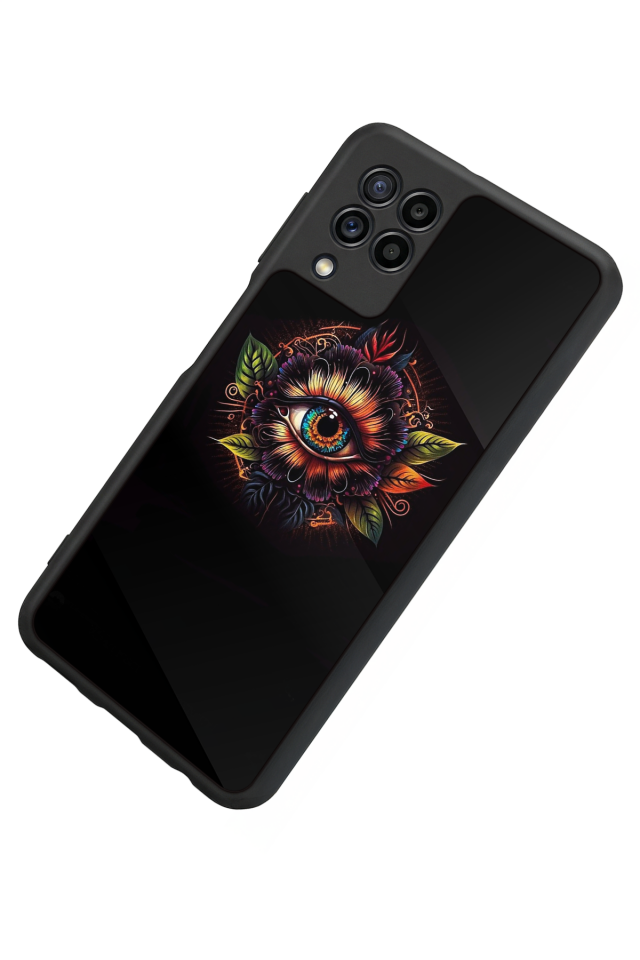 Samsung Galaxy M22 Uyumlu Göz Tasarımlı Glossy Premium Kılıf