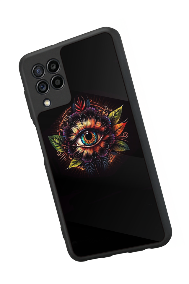Samsung Galaxy M22 Uyumlu Göz Tasarımlı Glossy Premium Kılıf