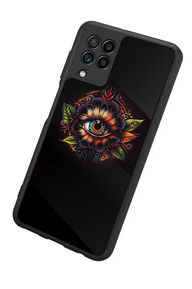 Samsung Galaxy M22 Uyumlu Göz Tasarımlı Glossy Premium Kılıf