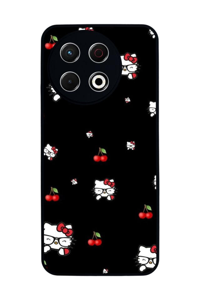 Tecno Spark 30 Pro Uyumlu HelloKitty Tasarımlı Glossy Premium Kılıf