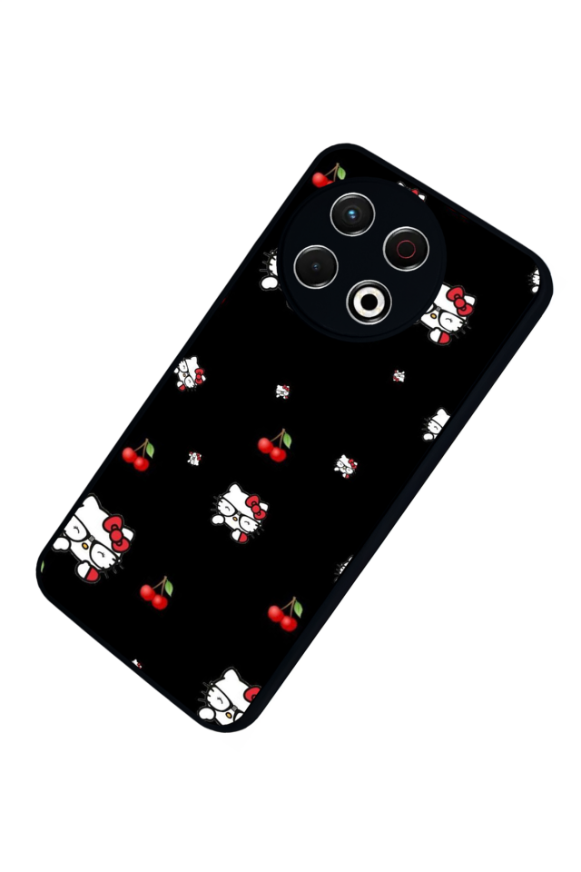 Tecno Spark 30 Pro Uyumlu HelloKitty Tasarımlı Glossy Premium Kılıf
