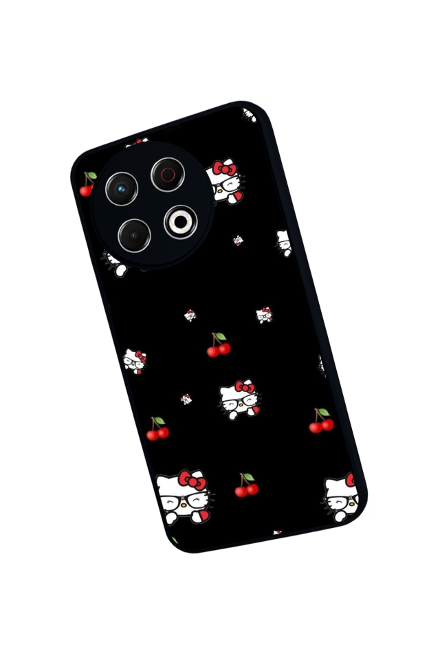 Tecno Spark 30 Pro Uyumlu HelloKitty Tasarımlı Glossy Premium Kılıf